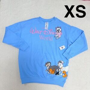 XS 2025 Walt Disney Cats Marie Cheshire Lucifer Pullover Sweatshirt Aristocats